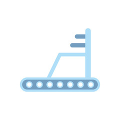 Isolated gym treadmill icon flat design