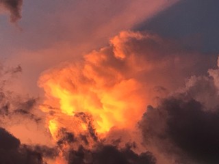 dramatic sunset