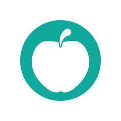 Isolated apple icon block line design