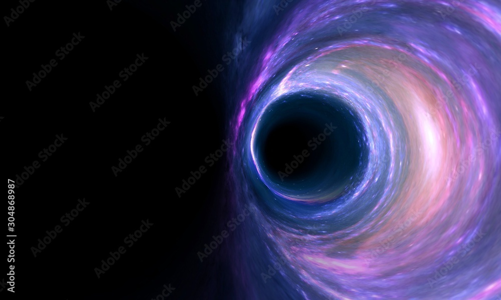 Wall mural black hole, science fiction wallpaper. beauty of deep space. colorful graphics for background, like 