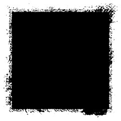 Grunge background black rectangular isolated on white background