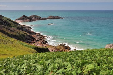 Fototapeta premium Paysage de la côte à Erquy en Bretagne. France