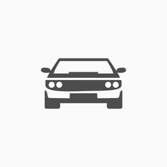 Obraz na płótnie Canvas Car Silhouette icon symbol vector