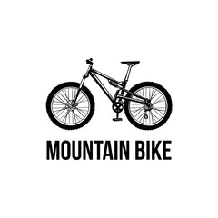 Simple mountain bike logo design