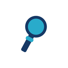 school magnifying glass flat style icon