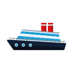 cruise ship icon, flat design