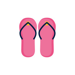 summer flip flops pair fill style icon