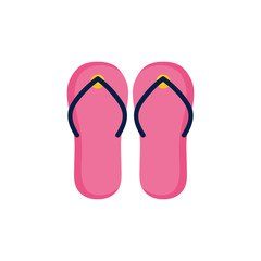 summer flip flops pair fill style icon