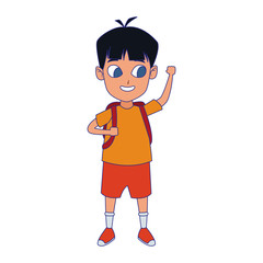 cartoon boy wearing casual clothes, colorful design
