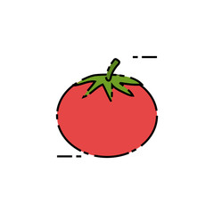 Isolated tomato icon fill design
