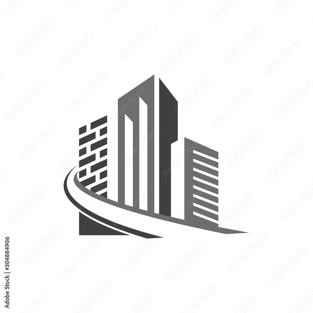 Sticker commercial building logo