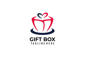 gift box logo icon vector isolated
