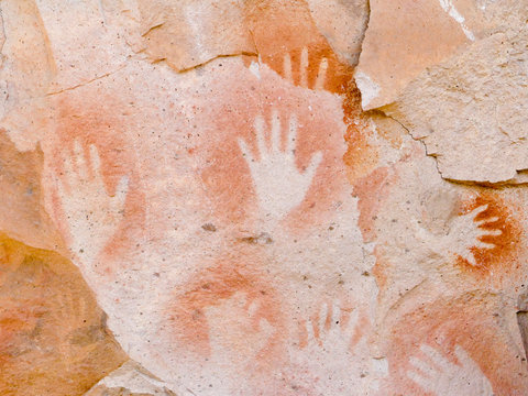 Cave paintings in Patagonia, Argentina, Cueva de las Manos