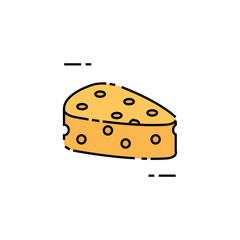 Isolated cheese icon fill design