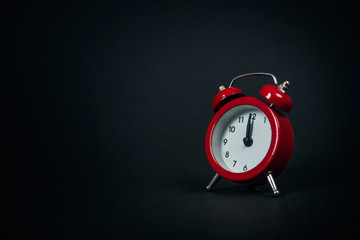 Red retro alarm clock