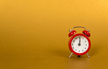 Red retro alarm clock