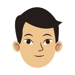 cartoon oriental man face
