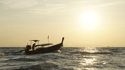 Dusk on the coast of Railay, Krabi, Thailand.