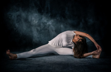 young woman doing yoga