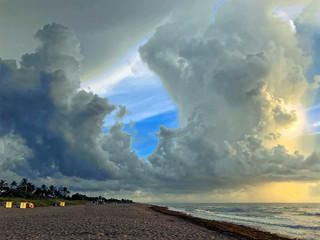 morning at the Miami ocean beach