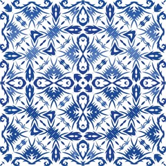 Portuguese ornamental azulejo ceramic.