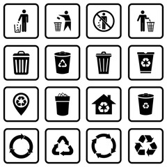 trash can icon vector design symbol