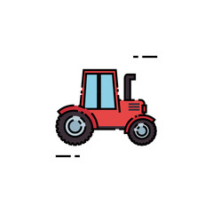 Isolated farm truck icon fill design