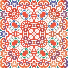 Ethnic ceramic tile in mexican talavera.