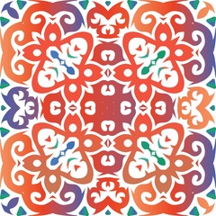 Ethnic ceramic tile in mexican talavera.