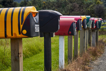 Puhoi Valley letterboxes, Auckland, New Zealand