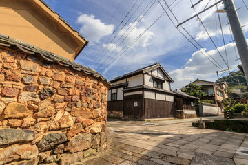 トンバイ堀のある裏通り　佐賀県有田町　Back street with Tongbai moat　Saga Arita town