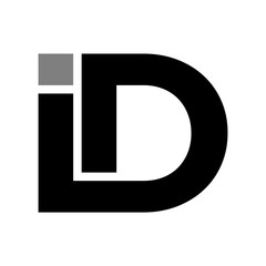 Initial DI Letter logo design vector template