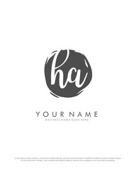 H A HA initial splash logo template vector. A logo design for company and identity business.