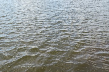 Soft rolling waves on blue river water background in Florida nature