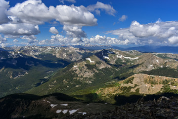 Mountain views from near the summit of Mt. Yale in the Collegiate Peaks.