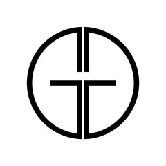 Initial GG Letter logo design vector template