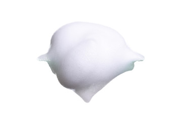 White foam bubbles texture isolated on white