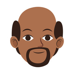 adult afro man face icon