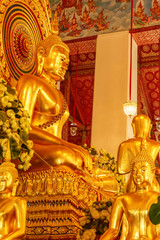 One landmark of Wat Chana Songkhram Ratchaworamahaviharn in Bangkok, Thailand. A place everyone in every religion can be viewed.