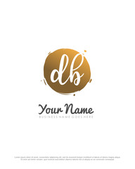 D B DB initial splash logo template vector. A logo design for company and identity business.