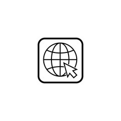 globe icon vector design symbol of go to web