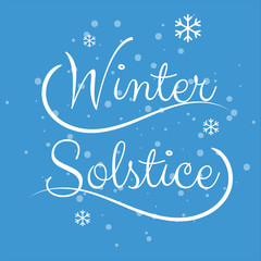 Naklejka na ściany i meble winter soltice lettering vector. hand drawn winter soltice enjoy the longest night letter background poster banner. isolated illustration.