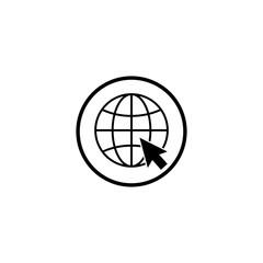 Obraz premium globe icon vector design symbol of go to web