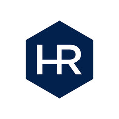 Fototapeta premium Initial HR Letter logo design vector template