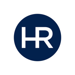 Fototapeta premium Initial HR Letter logo design vector template
