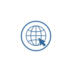 Obraz premium globe icon vector design symbol of go to web
