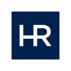 Initial HR Letter logo design vector template