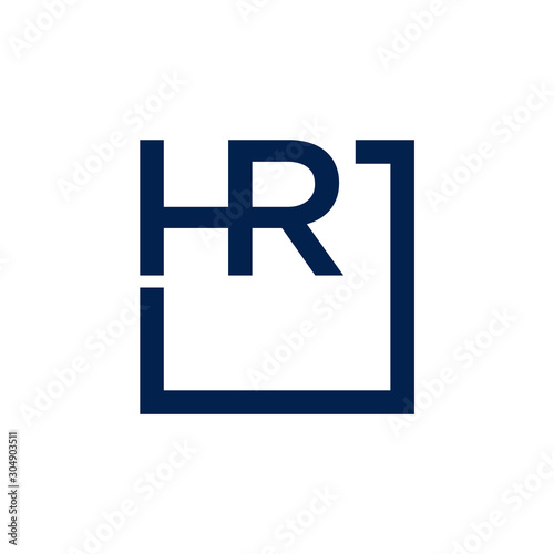 Initial Hr Letter Logo Design Vector Template Wall Mural Wallpaper Murals Agustin