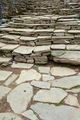 Stone step in a village.