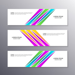 Awesome gradient banner template, Business Layout Background Design, Corporate Geometric web header or footer